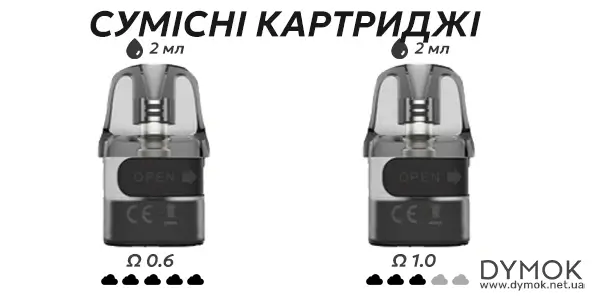 Інші сумісні картриджі з под системою Урса Нано С2