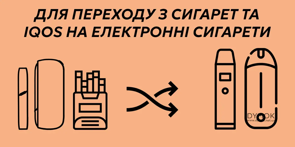 Перехід з сигарет та iQOS на електронні сигарети