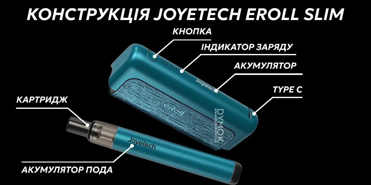 Конструкція Joyetech Eroll Slim Full Kit