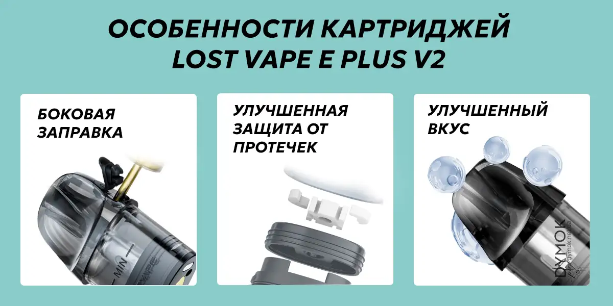 Особенности картриджей Lost Vape E Plus v2