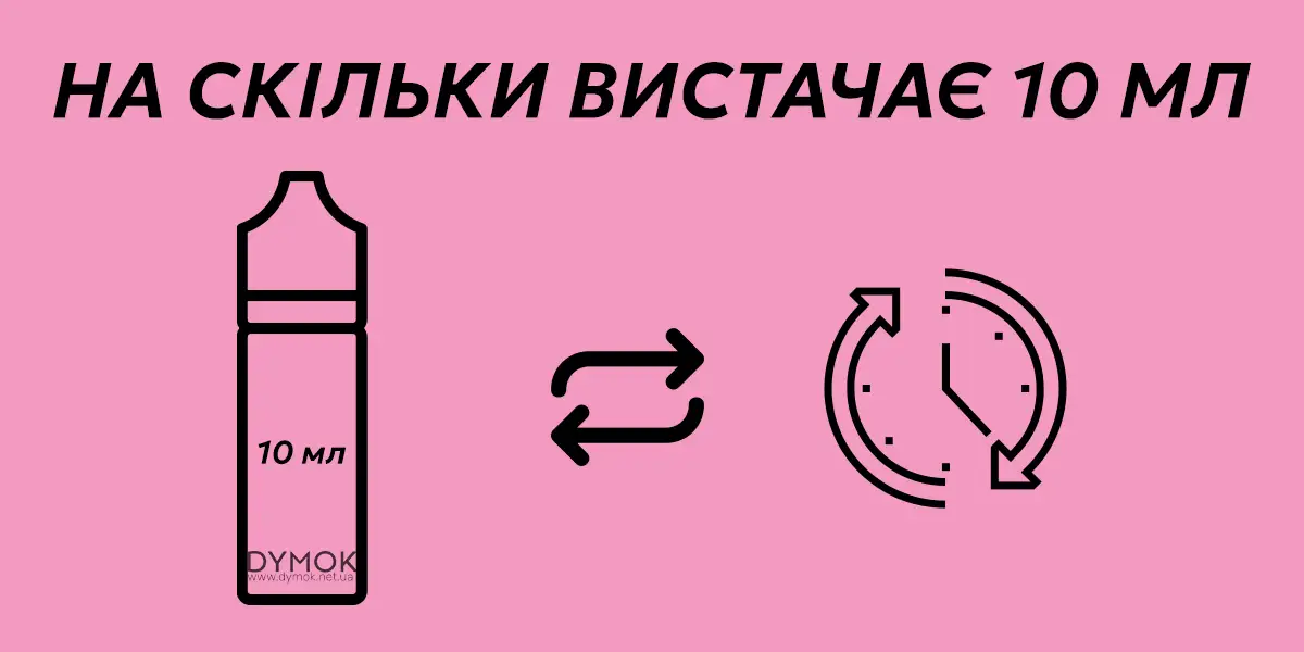На скільки вистачатиме 10 мл жижі