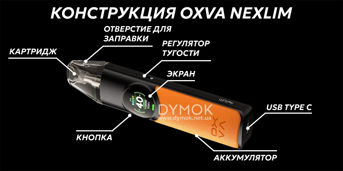 Из чего состоит Oxva Nexlim Pod Kit