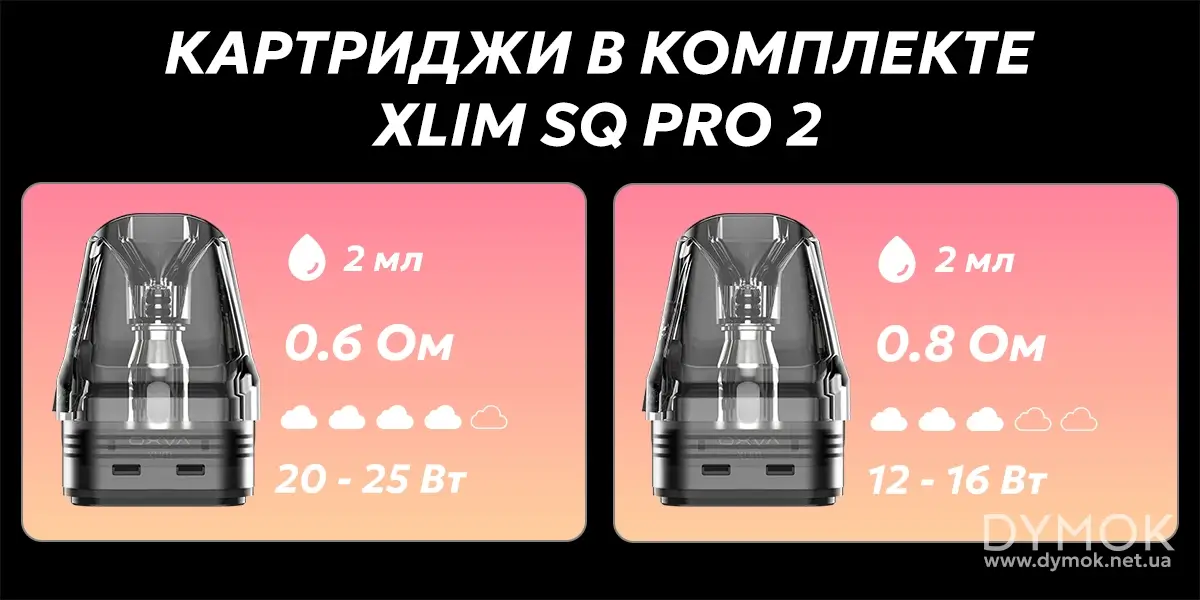 Картриджи, которыми дополнена pod система Oxva Xlim SQ Pro 2