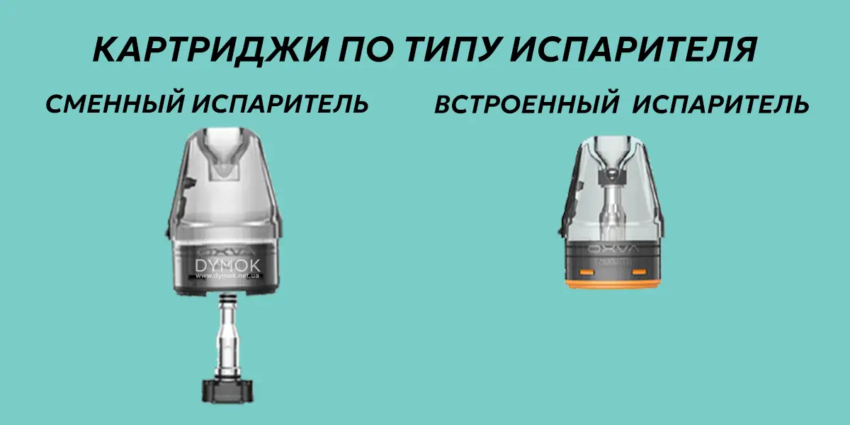 Картридж со встроенным и со сменным испарителем
