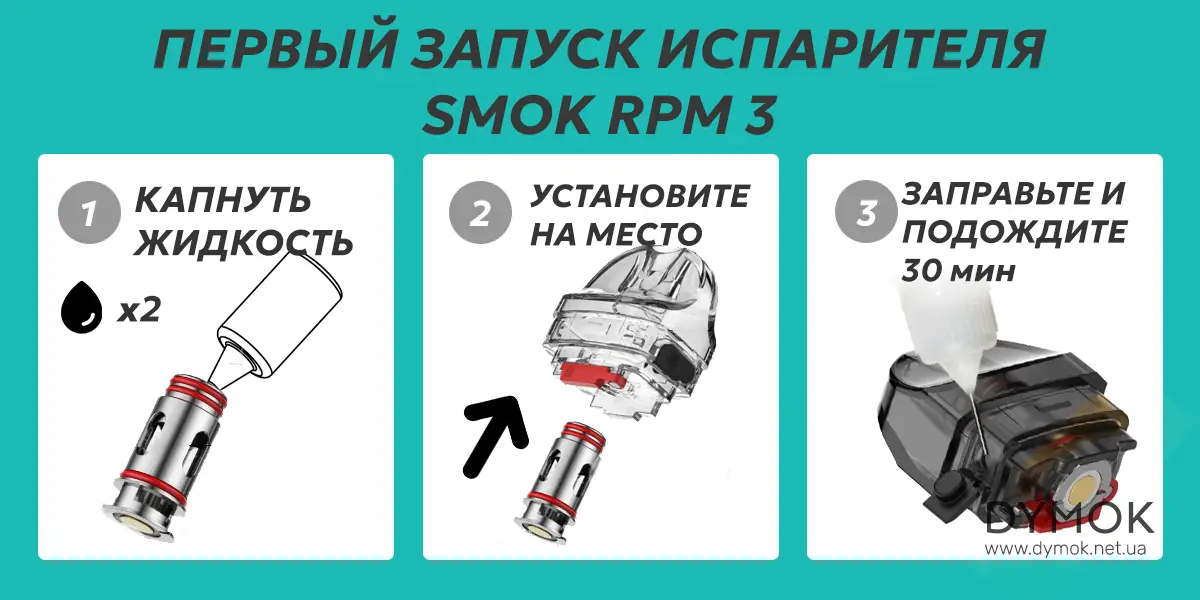 Как подготовить испаритель SMOK RPM 3 к вейпингу