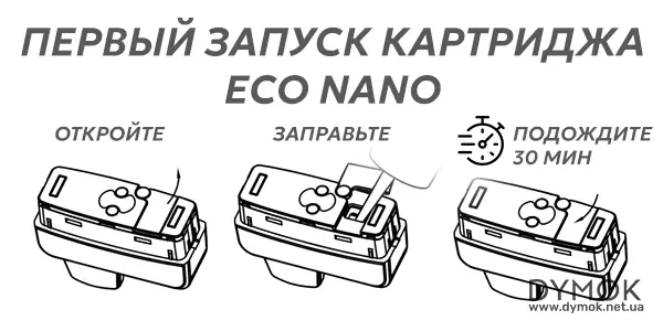 Первый запуск картриджа Vaporesso Eco Nano