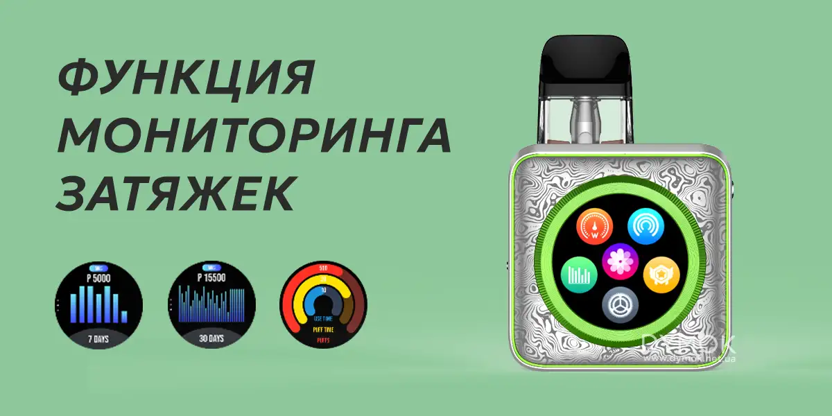 Мониторинг затяжек в Vaporesso Xros 5 Nano