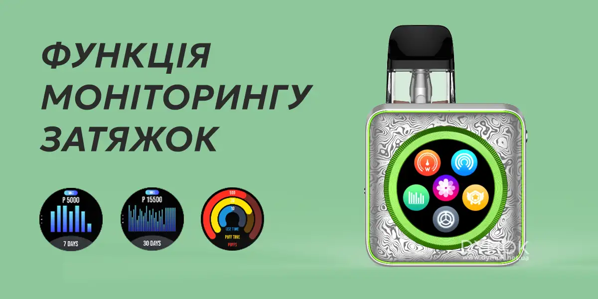 Функція моніторингу затяжок Vaporesso Xros 5 Nano