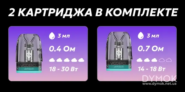 Картриджи в комплекте Voopoo Argus Matrix