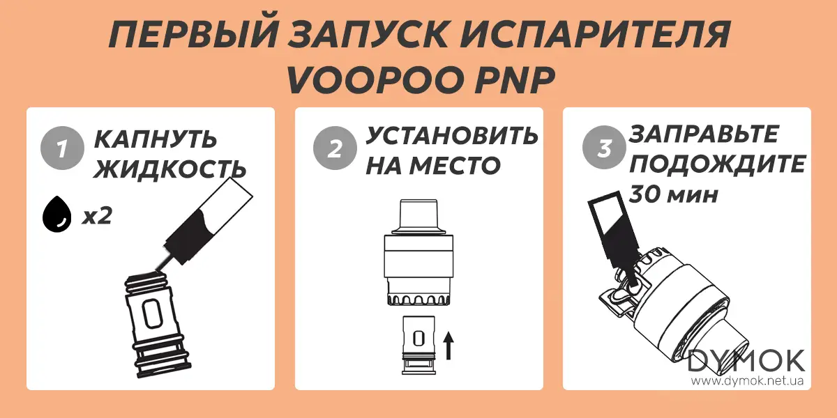 Пропитка и установка испарителя Voopoo PnP