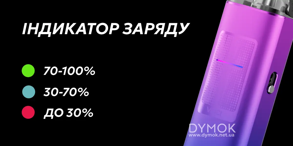 Індикатор заряду Pod системи Voopoo Vinci S