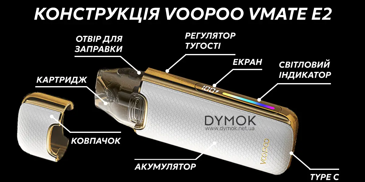Конструкція пода Voopoo Vmate E2