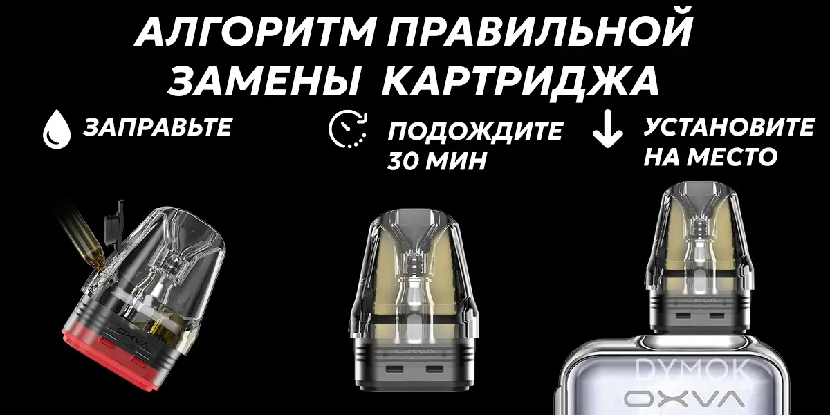 Правильный алгоритм замены и первого запуска картриджа Pod системы