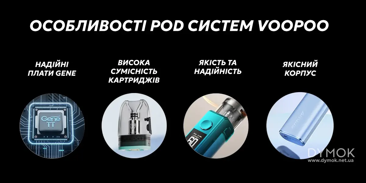 Особливості под систем Voopoo. Плати, картриджі, якість, надійність, корпус.