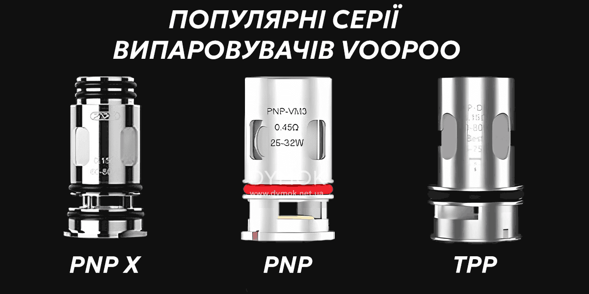 Популярні серії випаровувачів Voopoo