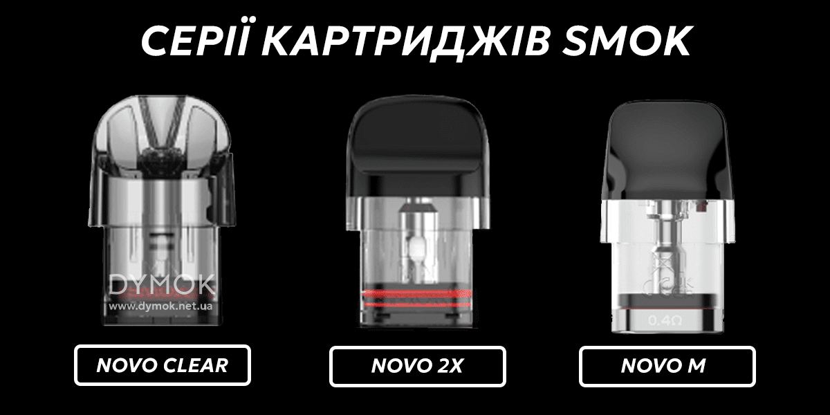 Серії (різновиди) картриджів Smok