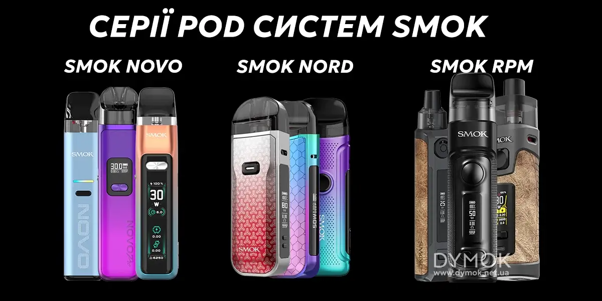 Серії популярних под систем Смок